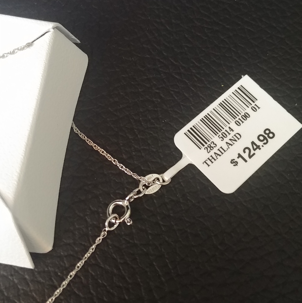 Diamond Necklace Sterling Silver - Picture 5 of 6
